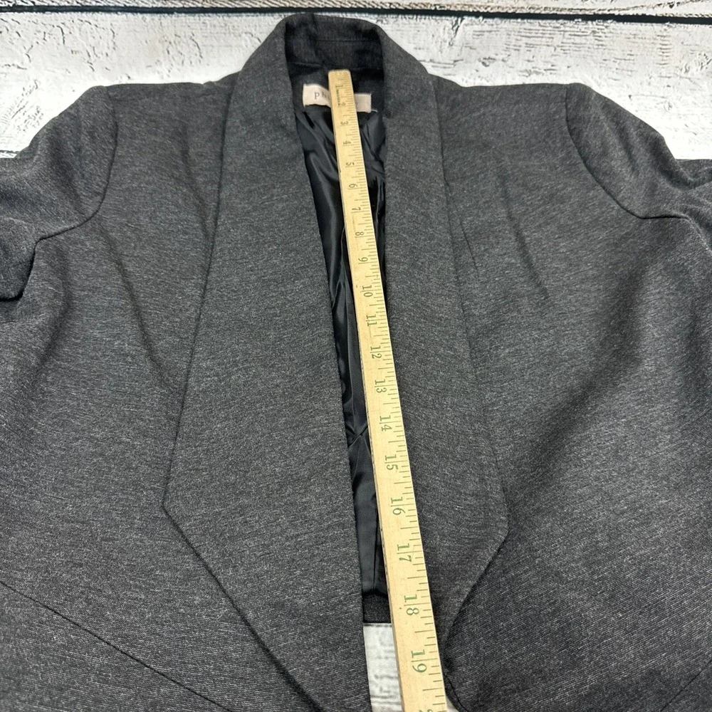 Philosophy Republic‎ Clothing Blazer Women's Charcoal L/S Open Front [Size 8]